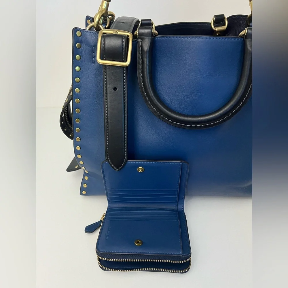 Coach Rogue 30 In Rivets & Wallet Set. Jennifer Lopez Collectors Special Edition - Picture 10 of 14